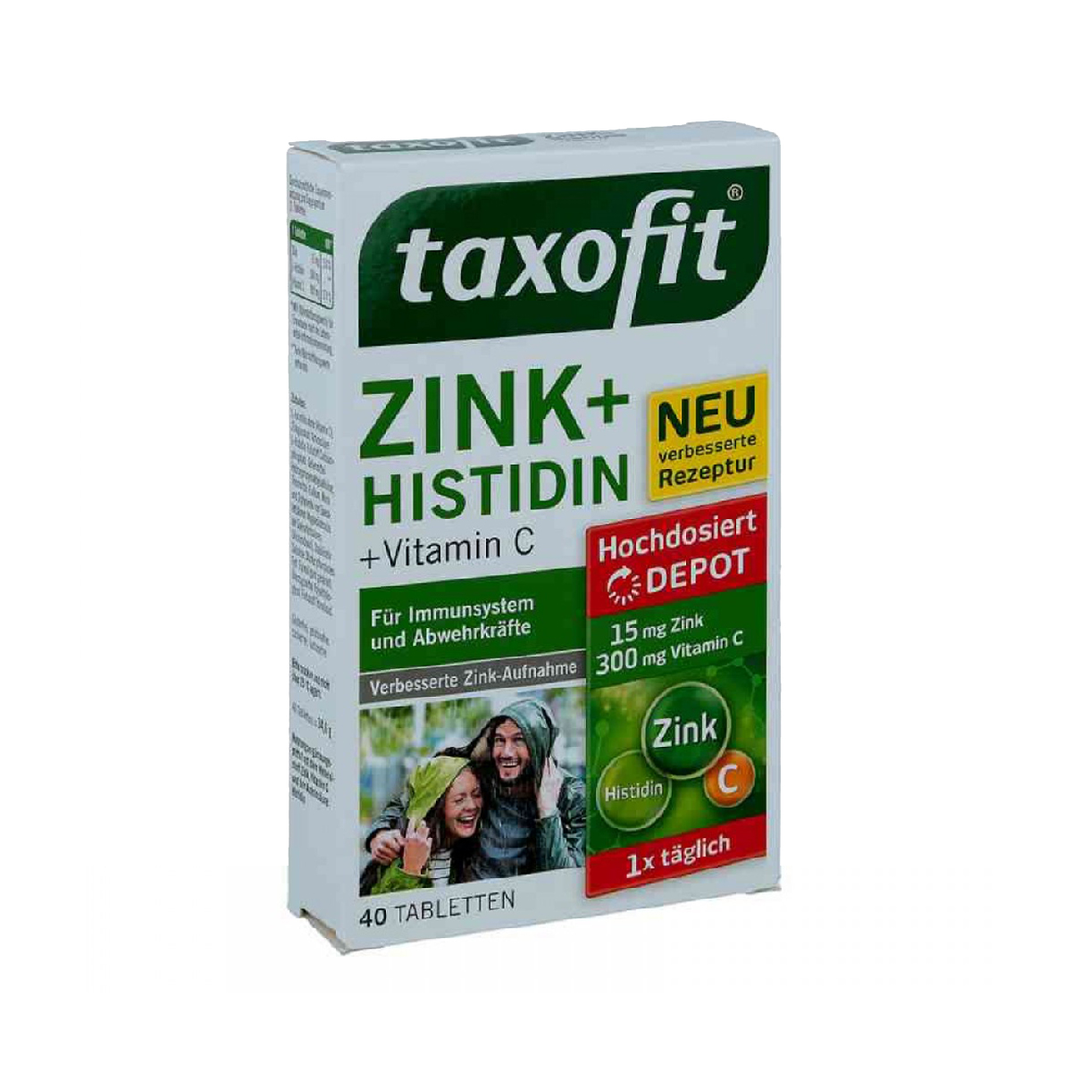 Taxofit-Zink-15-Plus-And-Histidin-40-Tablet زینک پلاس هیستیدین