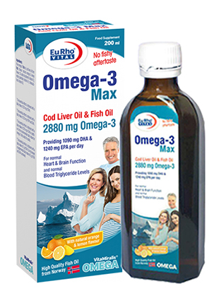 omega3max شربت امگا ۳ پلاس یوروویتال