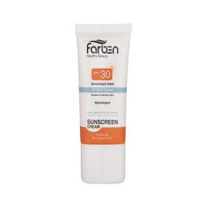 ضد آفتاب بی رنگ SPF30 مناسب پوست حساس فاربن