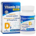 سافت ژل ویتامین D3 1000 واحد او پی دی فارما