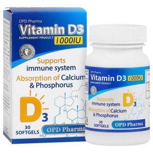 سافت ژل ویتامین D3 1000 واحد او پی دی فارما