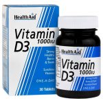 قرص ویتامین D3 1000 واحد هلث اید