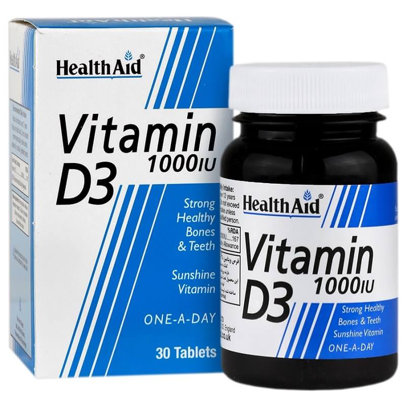 قرص ویتامین D3 1000 واحد هلث اید