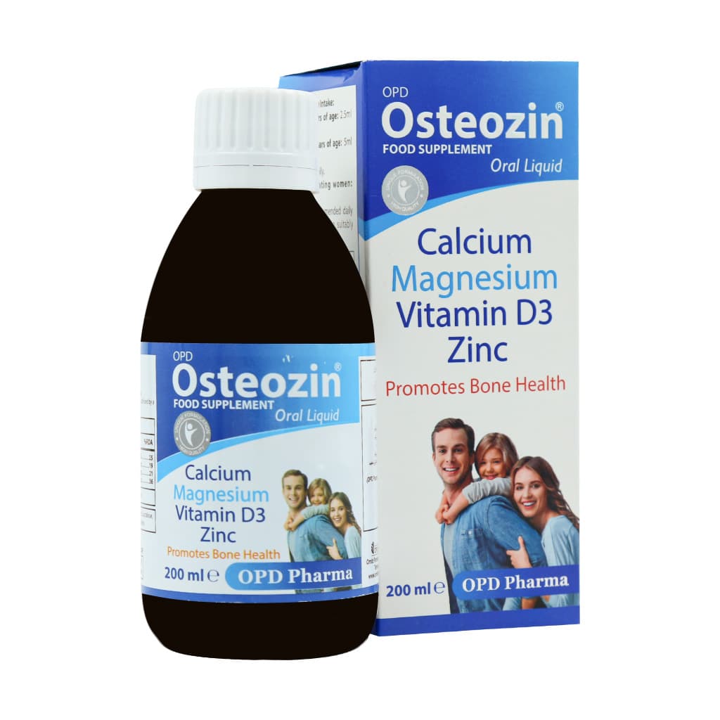 OPD-Pharma-Opd-Osteozin-Food-Supplement-OralLiquid-200-Ml محلول خوراکی او پی دی استئوزین او پی دی فارما