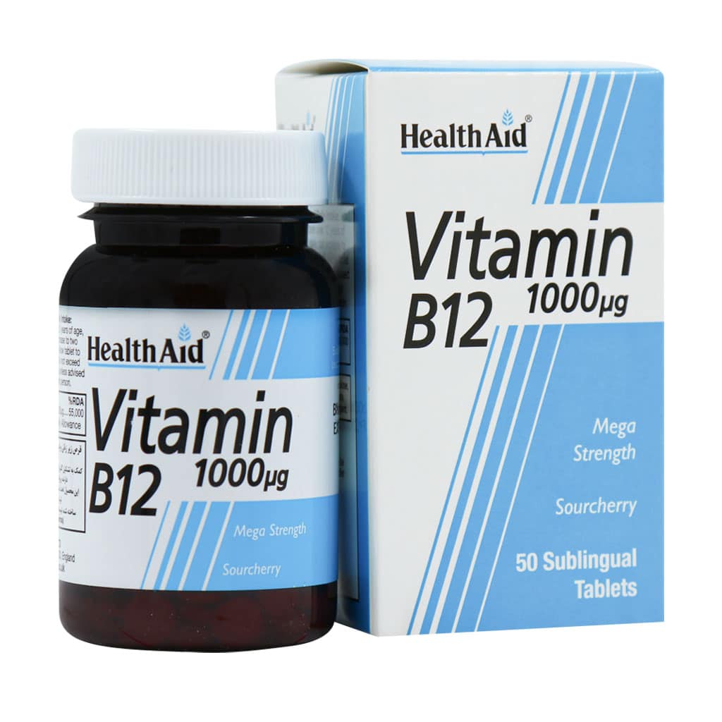 HealthAid-Vitamin-B12-1000-µg-50-Tab قرص ویتامین B12 ۱۰۰۰ میکروگرم هلث اید