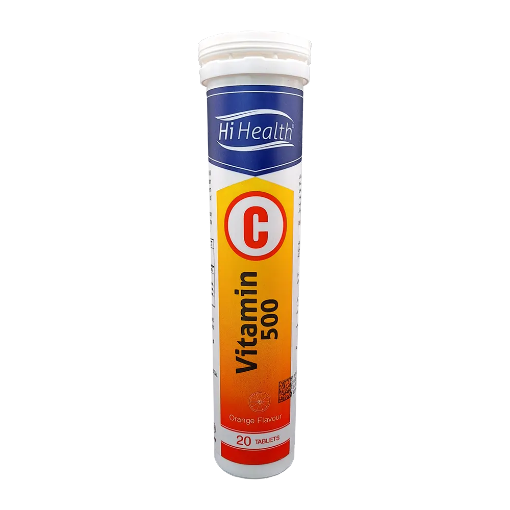 hihealth-vitaminc500-eff قرص جوشان ویتامین C 500 میلی گرمی های هلث