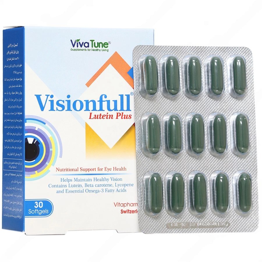 DeWatermark.ai_1758193990816 کپسول نرم ژلاتینی ویژن فول لوتئین پلاس ویواتیون