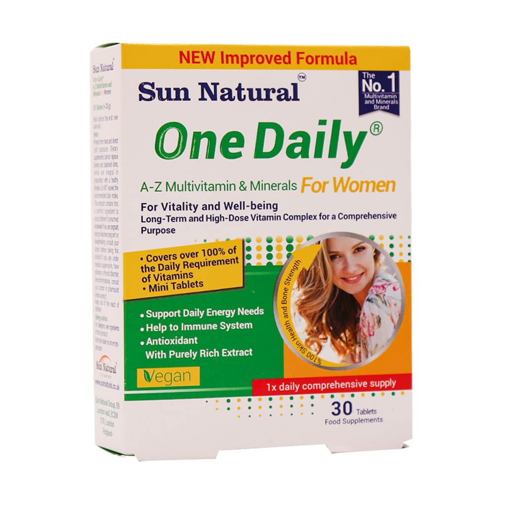 قرص مولتی ویتامین و مینرال وان دیلی بانوان سان نچرال