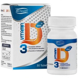 قرص ویتامین D3 2000 واحد های هلث