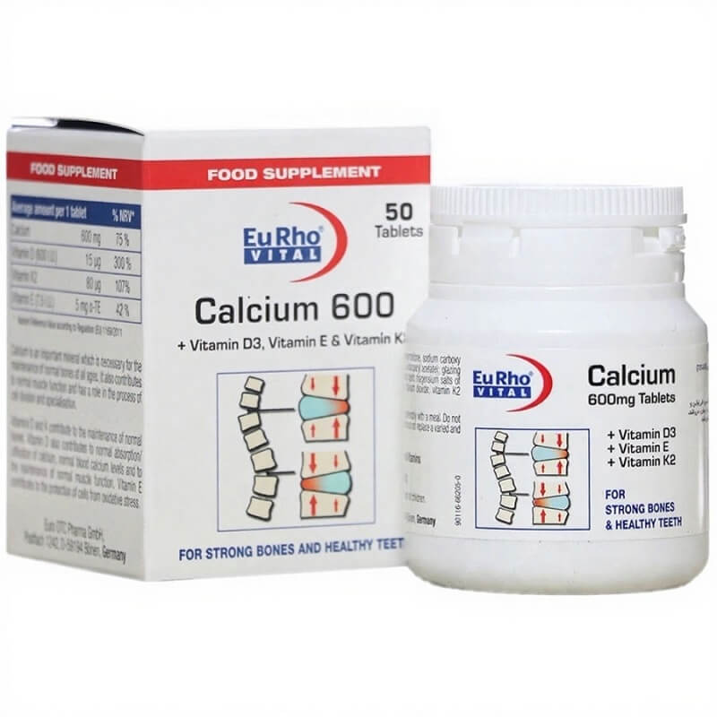 1553152176620218211 (1) قرص کلسیم 600 میلی گرم یوروویتال